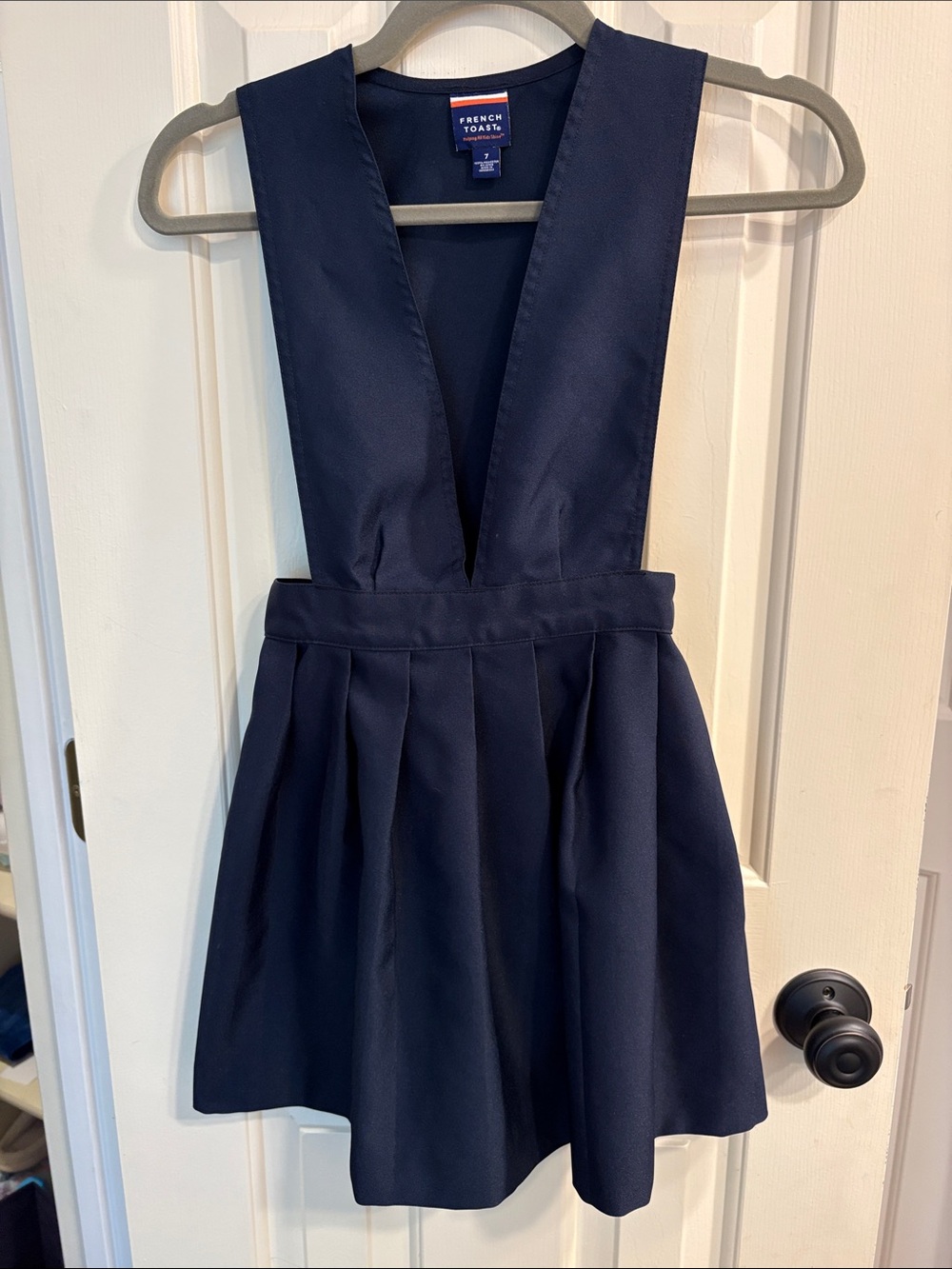 French Toast Navy Pinafore School Skirt brand new no tags size 7